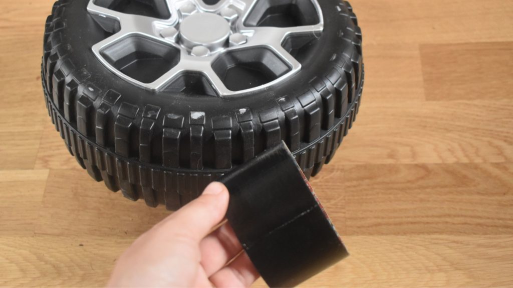 how to fix a cracked power wheel tire